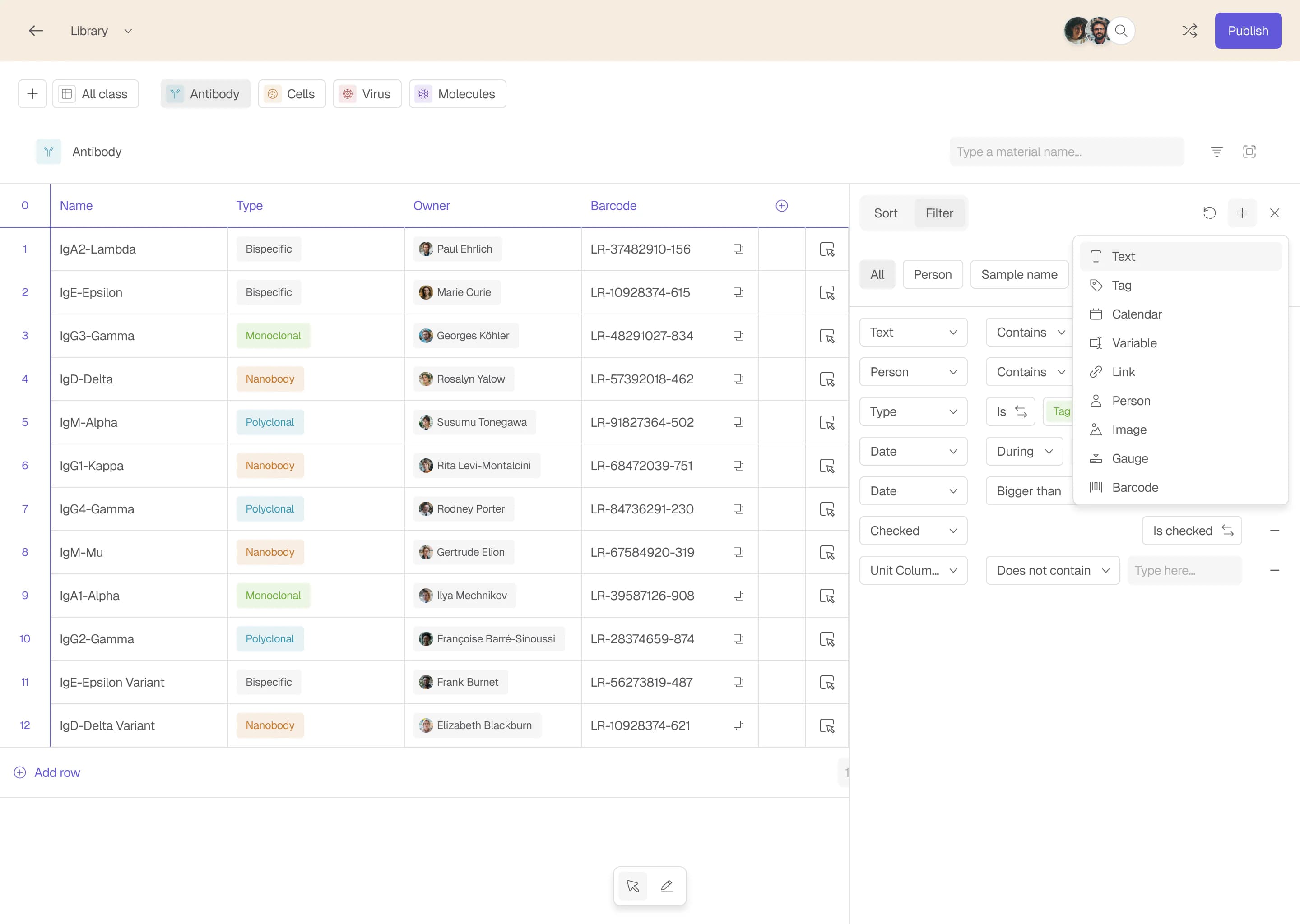 Library screenshot