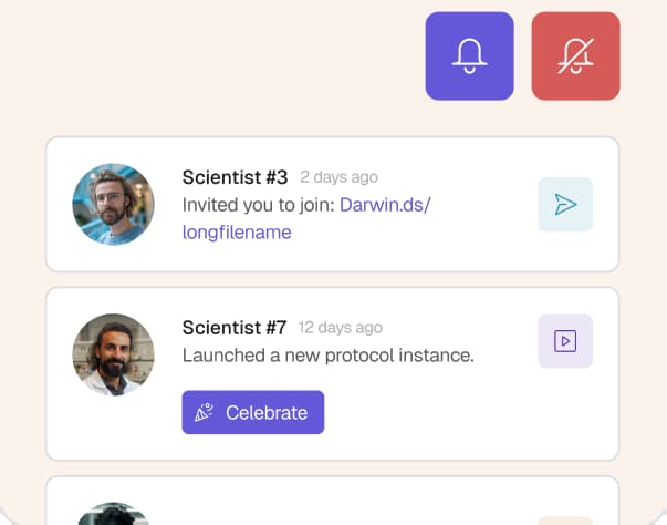 Notification cards