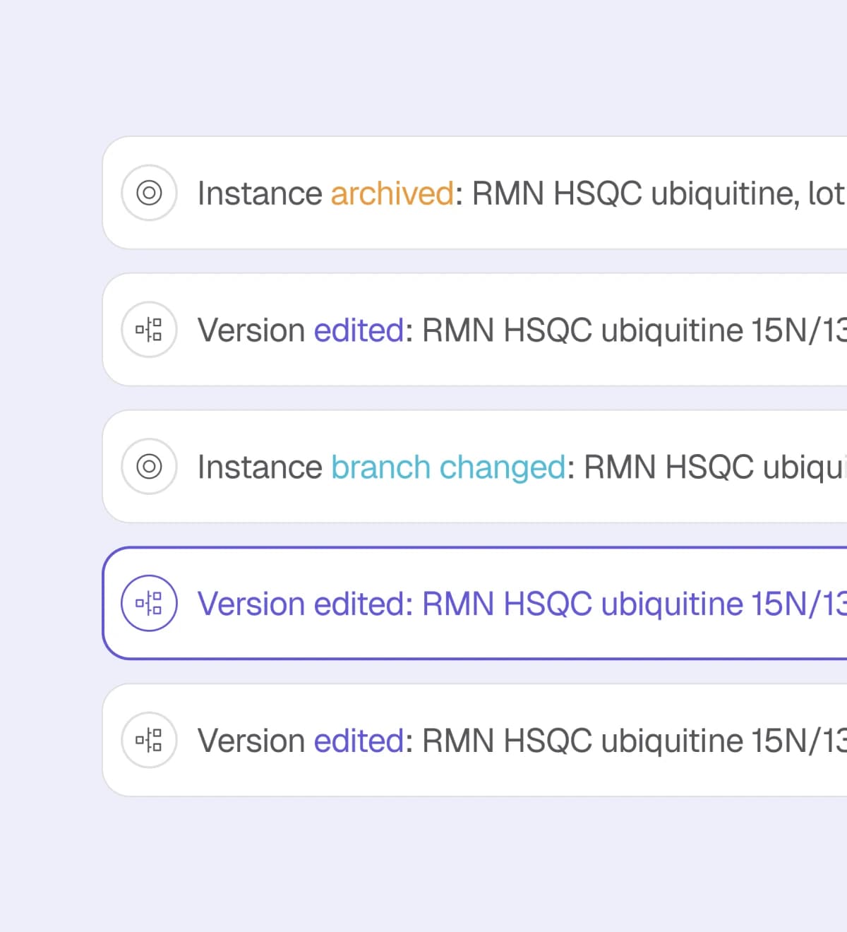Protocol log entries